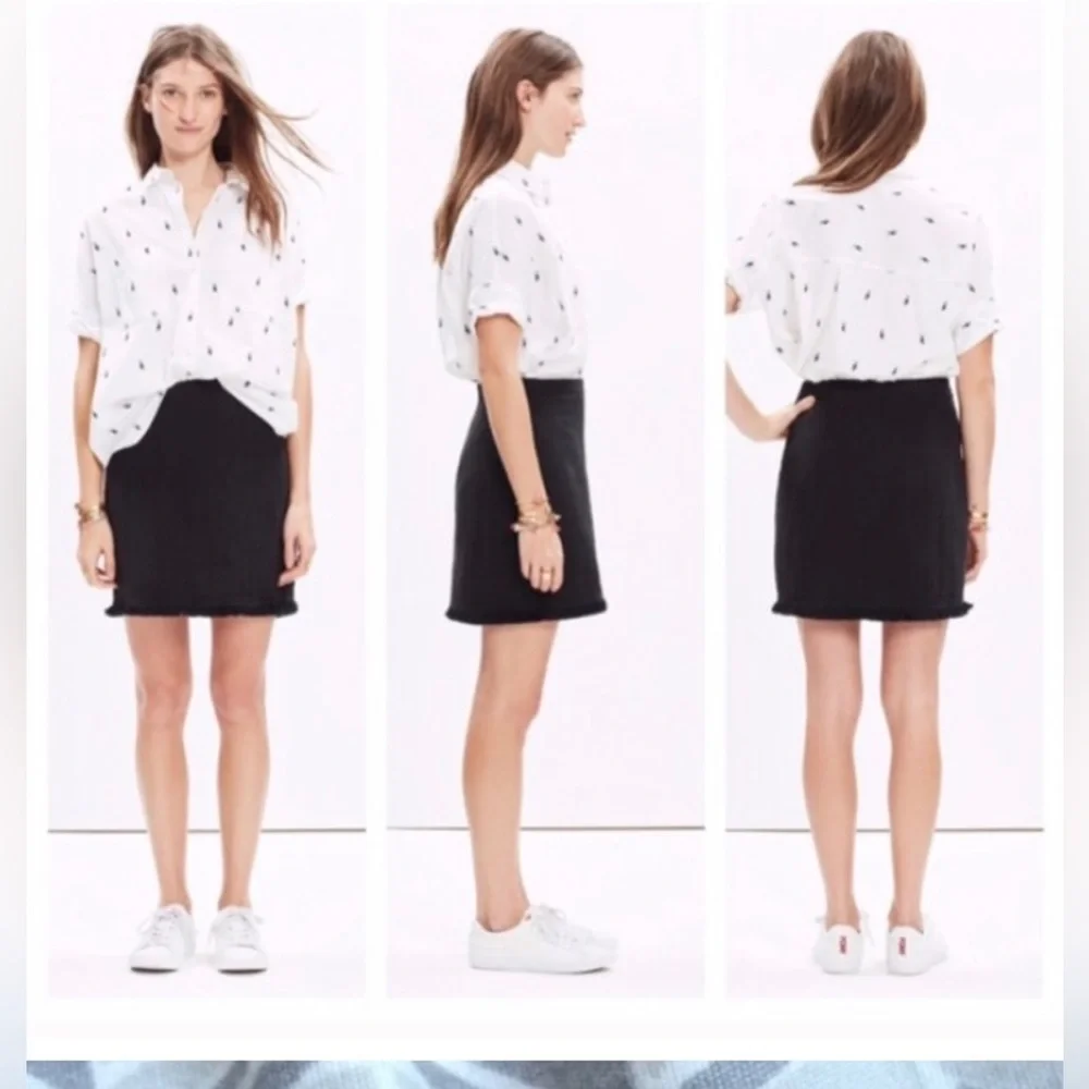 🖤Madewell Hideaway Black Fringe Skirt - Picture 3 of 14